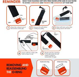 Empuñadura Flotante Impermeable para Cámara, Flotador para <span class=keywords><strong>Gopro</strong></span> Hero 13 12 <span class=keywords><strong>11</strong></span> 10 9, Kit de Accesorios para Montaje en Mango - Product Image 5