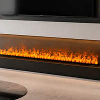 Cheminée à vapeur intelligente à commande tactile, cheminée domestique à flamme simulée 3D