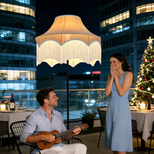 61 InchesNordic Modern LED Cordless <strong>Floor</strong> <strong>Lamp</strong> <strong>Battery</strong> <strong>Operated</strong> Rechargeable Fabric Flower Lampshade Home Decor Living Room - Product Image 1
