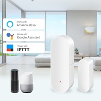 Sensor Magnético Inteligente WiFi Tuya para Puerta, Detector de Alarma Controlado por Aplicación para Hogar y Hotel, Material Plástico, Alimentación por Batería