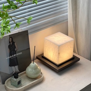 <b>Portable</b> Rechargeable Marble <b>Table</b> Lamp Touch Control LED Cordless For Bedroom Desk Hotel Use - Product Image 2