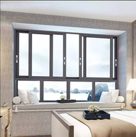Puertas y Ventanas Corredizas Horizontales de Vidrio Insonorizadas de Aleación de Aluminio, Resistentes al Viento, para Uso en Almacenes y Cocinas, Estilo Minimalista