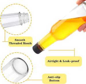 Bottiglia in <span class=keywords><strong>Vetro</strong></span> Trasparente per Salsa Piccante con Tappo a Vite in Plastica, Grado Alimentare, 90 <span class=keywords><strong>Ml</strong></span> 150 <span class=keywords><strong>Ml</strong></span> <span class=keywords><strong>250</strong></span> <span class=keywords><strong>Ml</strong></span> - Product Image 3