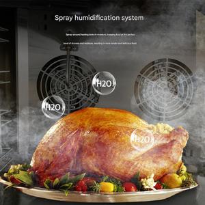 Horno Eléctrico Comercial con Circulación de Aire Caliente, Diseño de Cuatro Niveles con Temporizador y Pulverizador para Resultados de Horneado Uniformes - Product Image 2