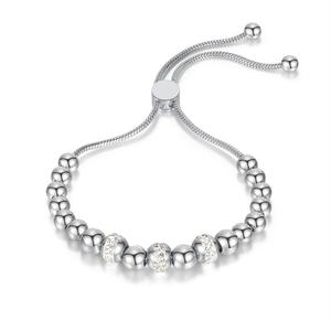 New Design Wholesale Custom Fashion Waterproof Stainless Steel <b>Adjustable</b> Beaded <b>Bracelet</b> - Product Image 6