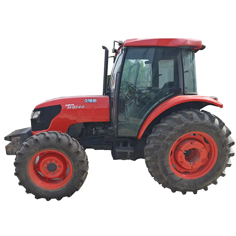 Harga traktor pertanian bekas 4x4 traktor kabin Kubota M954KQ dengan sekop depan
