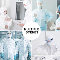 Combinaison de sécurité jetable ems, pièces de protection tuyaux, Bio, sachets 63G, combinaison en PP PE pour travail sans capuche, Non tissée, SMS 50 Gsm