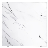 Plancher de danse portable luxueux en contreplaqué marbré brillant/mat noir et blanc sans joint pour décorations de mariage et événements
