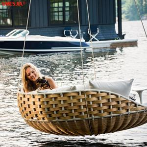 Modern Outdoor Furniture Swingrest <strong>Hanging</strong> Lounger Daybed Swing Chair Hammock - Product Image 2