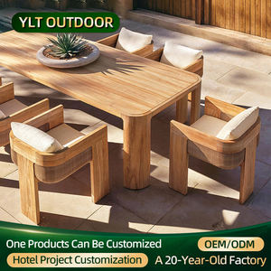 Ensemble patio cour de luxe nordique chaises de <span class=keywords><strong>jardin</strong></span> en teck mobilier d'extérieur en teck Villa Resort <span class=keywords><strong>Table</strong></span> <span class=keywords><strong>et</strong></span> <span class=keywords><strong>chaise</strong></span> de <span class=keywords><strong>jardin</strong></span> en rotin PE - Product Image 1