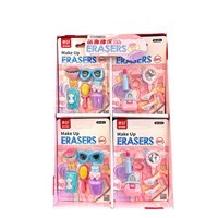 Cadeaux pour enfants d'âge scolaire, design de maquillage princesse kawaii mignon, gomme à effacer en forme de rouge à lèvres 3D pour filles
