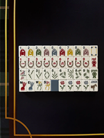 Tuiles de Mahjong américaines sur le thème du cheval, ensemble de Mahjong en acrylique à 2 couches, cadeau sur le thème équestre