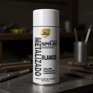 Spray Metalizado Blanco 200Ml Efecto Metlico Pintura Acrylic - Product Image 2