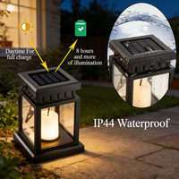Solar Aufladbare TÜV-Zertifizierte 1000 Lumen 3500K Warmweiße IP54 Hängelaterne Outdoor Kerzen-Effekt Licht Gartenleuchte