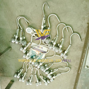Crochets de poulie de viande d'abattage de bétail Offre Spéciale largement utilisés pour la <span class=keywords><strong>ligne</strong></span> de voie d'abattoir de boucher de vache Halal - Product Image 1