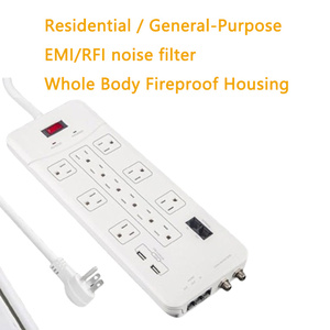 15A 12 cửa hàng <span class=keywords><strong>6</strong></span> ft ETL tất cả-trong-một mountable mở rộng ổ cắm bảo vệ tăng điện dải với 2 cổng sạc USB - Product Image 2