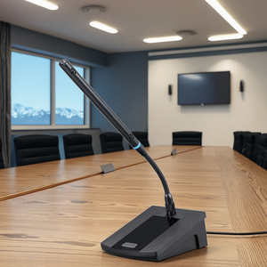 Microphone Col de Cygne Cardioïde Filaire 48V avec Connecteur XLR en Métal et Plastique pour Conférence, Réduction du Bruit, Discours de Bureau et Diffusion de Nouvelles - Product Image 5