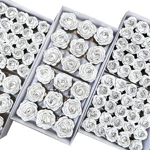 Bouquet de fleurs de savon fait main à tête de fleur de Rose <span class=keywords><strong>Chanson</strong></span> noir et or pour décoration de bureau de cadeau d'anniversaire de mariage - Product Image 3