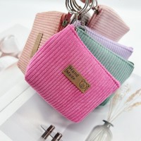 LOGO OEM Dompet Kreatif Zero Wallet Tas Mini Baru Tas Uang Saku Dompet Koin Tas Kunci Bulu Imitasi Hadiah Pelajar