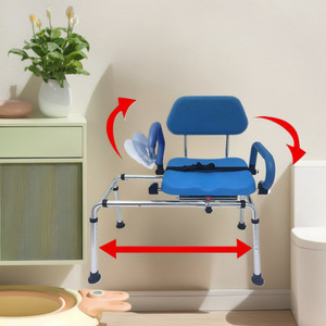Chaise de douche rotative DoSing en aluminium avec accoudoirs réglables pour personnes âgées - Product Image 1