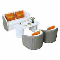 Tables et chaises de négociation de bureau de vente de réception d'hôtel de salon de beauté de loisirs simples