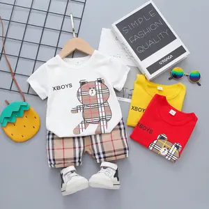 1-4 साल के बच्चों के कपड़ों का लड़का 2023 टॉडलर कपड़े कार्बनिक टी-शर्ट और शॉर्ट्स 3 साल के लड़के कपड़े
