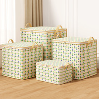 Armario Portátil Organizador de Ropa, Caja de Almacenamiento Plegable para Lavandería, Contenedor de Almacenamiento, Última Bolsa Floral para Clasificar Ropa