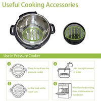 Ovaler Brat gestell Silikon-Brat gestell Dampf garer zum Backen Kochen Dampf-Schnell kochtopf
