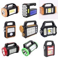 Linterna LED Solar Portátil, Banco de Energía de Emergencia, Reflector COB, Linterna de Patrulla para Exteriores, Linterna Recargable para Camping y Pesca