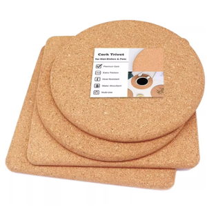 Round <strong>Cork</strong> Placemats 38cm Heat <strong>Insulation</strong> Kitchen Pads - Product Image 1