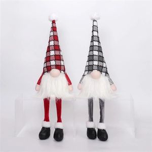 Dúo de Gnomos Suecos Iluminados Festivos con Patas Colgantes de Peluche Suave para Decoración Navideña del Hogar - Product Image 4