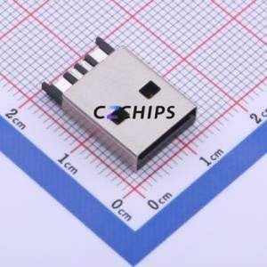 917-111A102DAM0400 USB <b>Connector</b> <b>Connector</b> ( <b>Connector</b> Type: Type-A )( Protocol Standard: USB 2.0 )( Gender: Male ) - Product Image 1