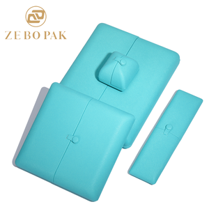 Zebo tùy chỉnh PU hộp đồ trang sức sang trọng Quà Tặng Vòng cổ bông tai vỏ hộp da hộp đồ trang sức bao bì biểu tượng tùy chỉnh - Product Image 5