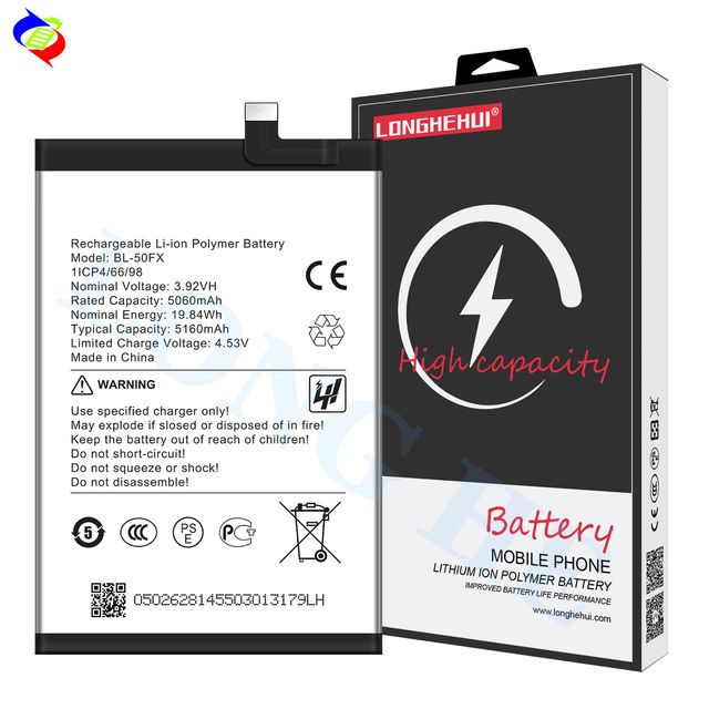 5160mAh BL-50FX High-Quality Lithium-Ion Phone Battery for Infinix HOT 60 PRO/X6885