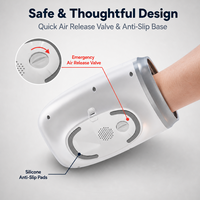 Masseur de poignet et de main avec affichage visuel, rouleau de massage pour la paume, fonctions de chaleur, vibration et airbag, batterie Li, recharge USB