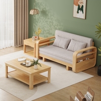 Ensemble de canapé-lit modulaire Santafy en bois de caoutchouc moderne avec rangement, massage rotatif, écologique, en forme de L, pour la maison, le bureau, l'école, le parc