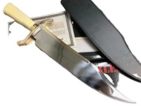 RAM BOM Anpassbares Bowie-Messer mit Edelstahlklinge, Elfenbeingriff, Industrielle Scheide, DIY OEM/ODM Unterstützung