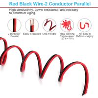 Cable de altavoz AWG OFC, calibre 12/14/16/18, 15A, 4mm, Figura 8, Cable automotriz, Cable de alimentación con cremallera, color rojo y negro