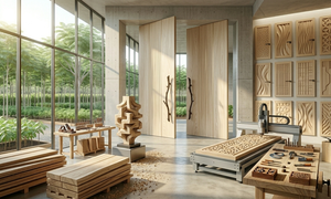 Puerta de Madera Sengon, Diseño Moderno, Ligera, Estructura Resistente y Duradera, Tamaño Personalizado para Hogar, Oficina, Apartamento y Hotel - Product Image 3