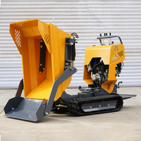 LEKING Farm Building Rotations lift Mini Crawler Muldenkipper 500kg Multifunktions-Hydraulik benzin Mini Crawler Muldenkipper