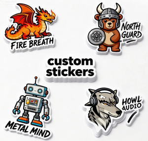 Oem Printing Custom logo <strong>Cheap</strong> Waterproof Sticker Adhesive Label Printing Pvc Vinyl Die Cut Sticker for <strong>Laptops</strong> Guitars suitcase - Product Image 1