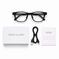 Lunettes intelligentes à verres photochromiques, lunettes de soleil anti-lumière bleue, OEM ODM, logo personnalisé, lunettes avec caméra IA, vente en gros