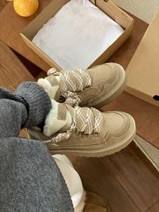 รองเท้าบูทหิมะหนาลายหนังแกะบุขนแกะสำหรับผู้หญิงฤดูหนาว - Product Image 4