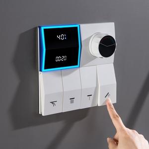 Cabezal <span class=keywords><strong>de</strong></span> ducha <span class=keywords><strong>de</strong></span> <span class=keywords><strong>cascada</strong></span> oculto montado en <span class=keywords><strong>la</strong></span> pared, pantalla Digital oculta integrada <span class=keywords><strong>de</strong></span> latón, ducha <span class=keywords><strong>de</strong></span> temperatura constante termoplástica - Product Image 3