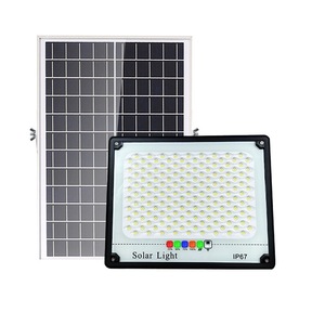 Polysilicon panel năng lượng mặt trời đèn <span class=keywords><strong>LED</strong></span> với điều chỉnh độ sáng hiển thị mức pin và ABS cơ thể IP65 năng lượng mặt trời ánh sáng tại chỗ - Product Image 1