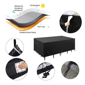 Housse <span class=keywords><strong>de</strong></span> <span class=keywords><strong>protection</strong></span> personnalisable pour mobilier <span class=keywords><strong>de</strong></span> jardin extérieur, imperméable et anti-poussière, en tissu Oxford, fabriquée en usine pour terrasse - Product Image 4