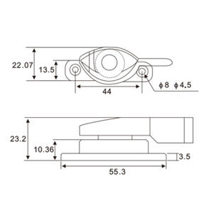 Accessori Hardware serratura <span class=keywords><strong>finestra</strong></span> in alluminio maniglia <span class=keywords><strong>finestra</strong></span> verso l'interno aprire blocco a mezzaluna - Product Image 2