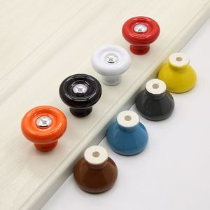彩色圆形陶瓷旋钮橱柜家具门旋钮和手柄 - Product Image 4