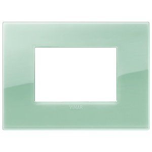 Vimar Placca Classic 3M Reflex Salvia 12.2x9 Cm Copri Interruttore a Muro - Product Image 1