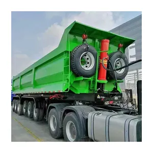 헤비 듀티 4 6 8 차축 40 Cbm 60 톤 페이로드 트럭 덤프 트레일러 100 톤 스틸 세미 트레일러 판매